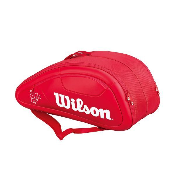 匿名配送】ラケットバッグ ブラック Wilson フェデラー使用モデル